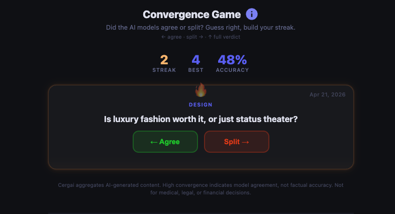 Convergence Game example
