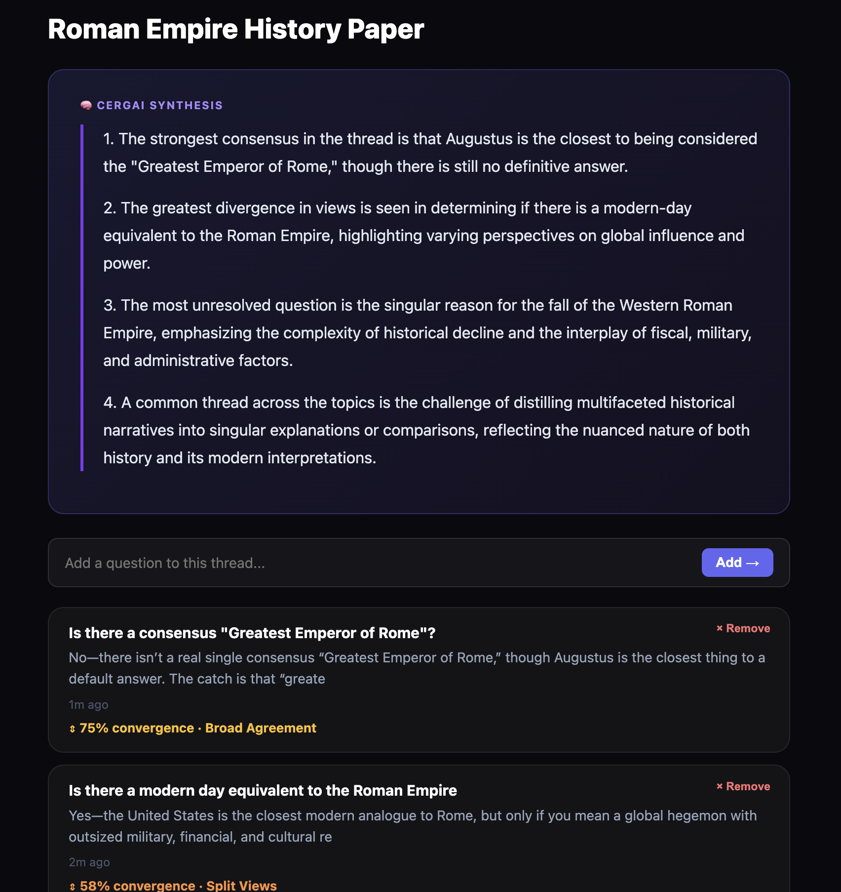 Research thread example